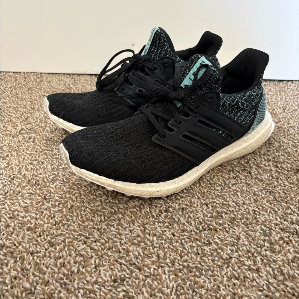 Adidas Ultra boost Parley running shoes in Black and Teal Athletic